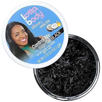 LOTTA BODY COCONUT & SHEA OILS CONTROL ME EDGE GEL BLACK  2.25 Oz