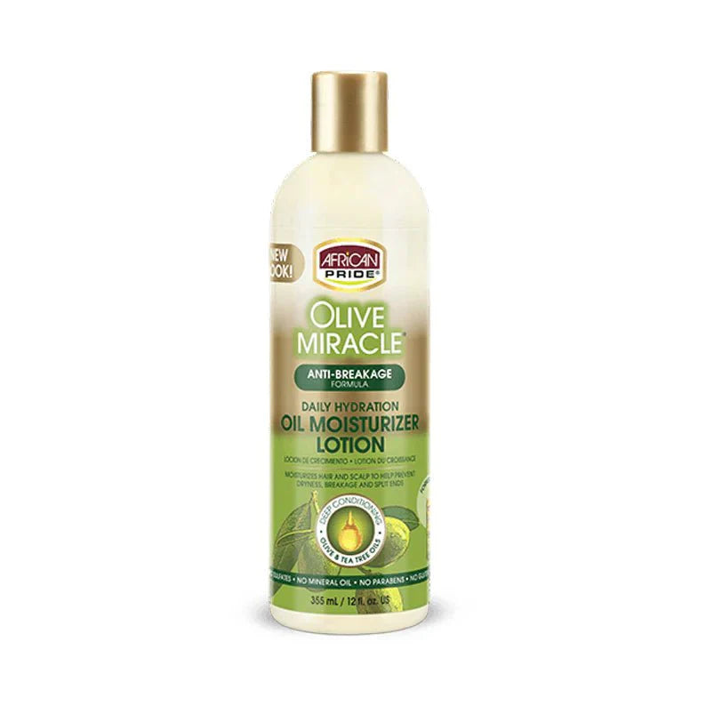 AFRICAN PRIDE OLIVE MIRACLE DAILY HYDRATION OIL MOISTRUIZER LOTION 12OZ - Beautylicious Canada