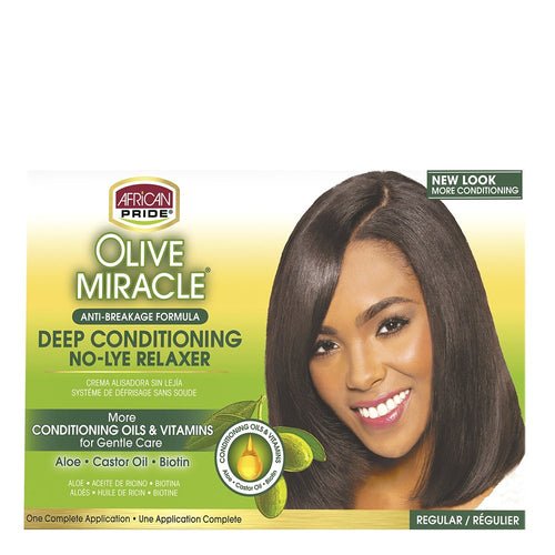 AFRICAN PRIDE Olive Miracle No - Lye Relaxer Kit Regular - Beautylicious Canada