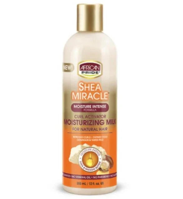 AFRICAN PRIDE SHEA MIRACLE CURL ACTIVATOR MOISTURIZING MILK 12OZ - Beautylicious Canada