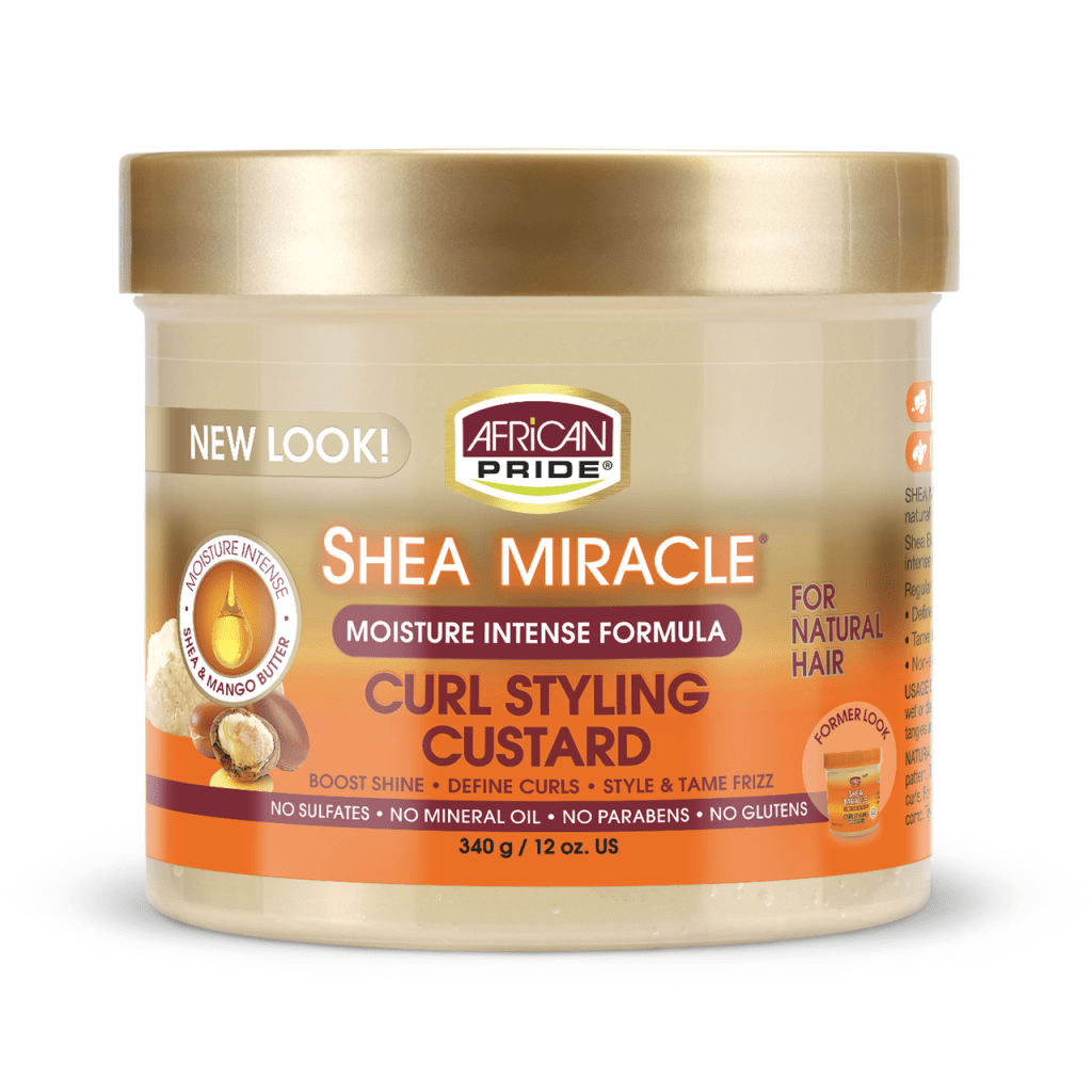 AFRICAN PRIDE SHEA MIRACLE CURL STYLING CUSTARD 12OZ - Beautylicious Canada