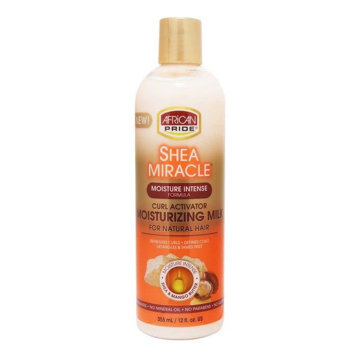 AFRICAN PRIDE SHEA MIRACLE MOIST CURL MILK 12OZ - Beautylicious Canada