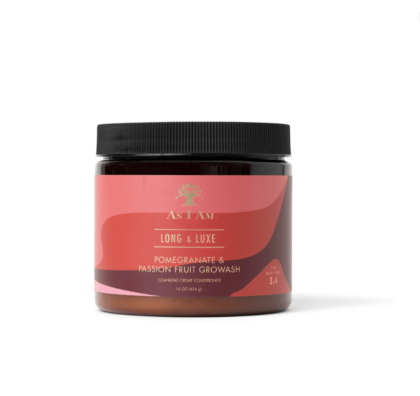 AS I AM LONG AND LUXE POMEGRANATE & PASSION FRUIT GROWASH CLEANSING CREME CONDITIONER 16oz - Beautylicious Canada