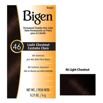BIGEN PERMANENT POWDER HAIR COLOR 46 - LIGHT CHESTNUT - Beautylicious Canada