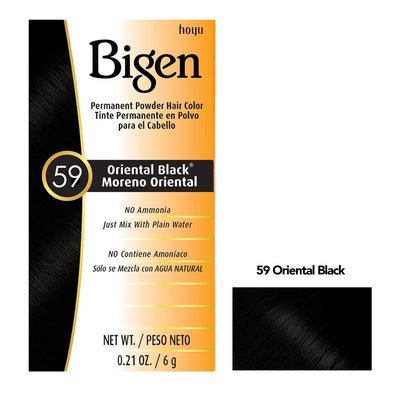 BIGEN PERMANENT POWDER HAIR COLOR 59 - ORIENTAL BLACK - Beautylicious Canada