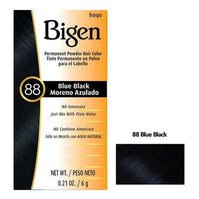 BIGEN PERMANENT POWDER HAIR COLOR 88 - BLUE BLACK - Beautylicious Canada