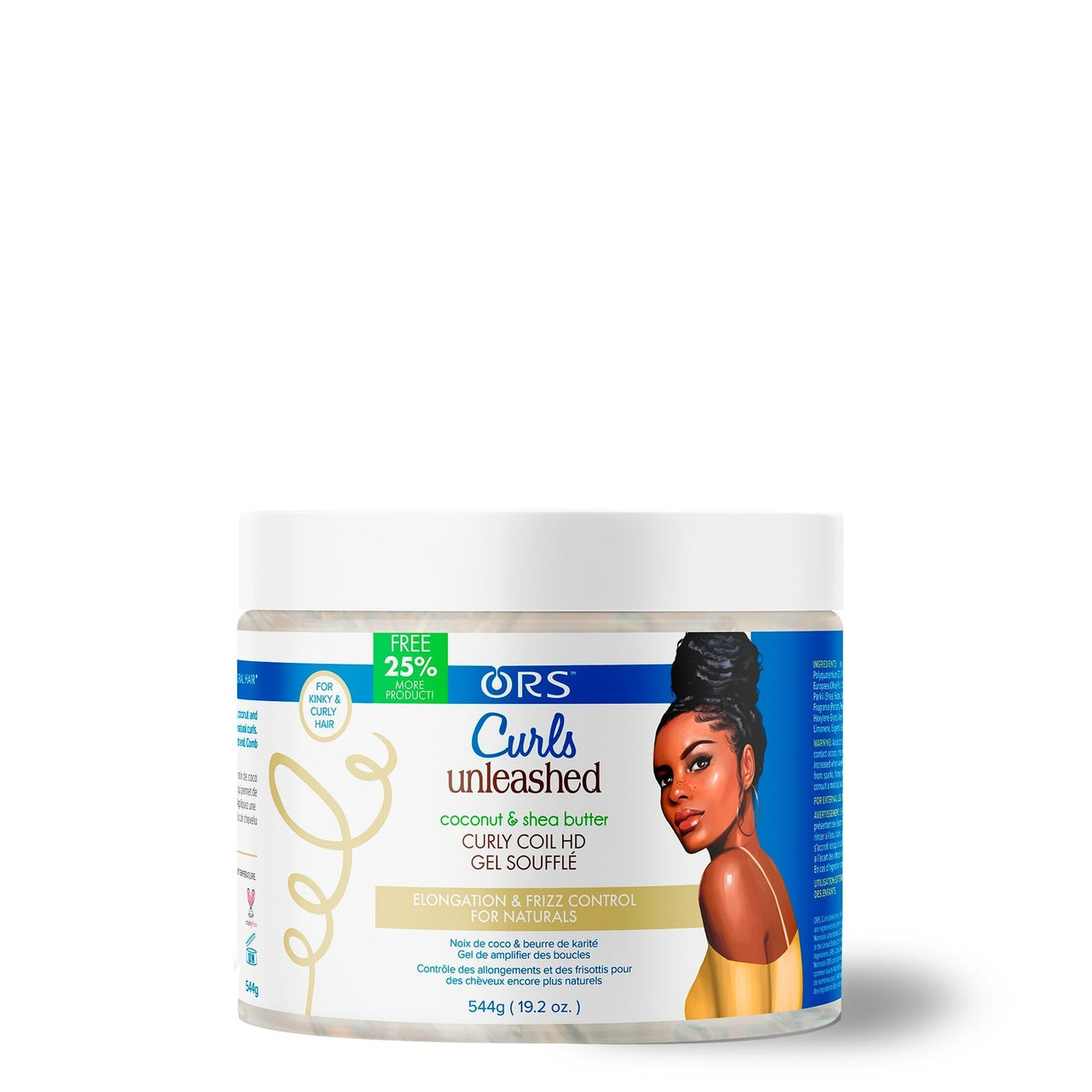 ORS Curls Unleashed Coconut and Shea Butter Curly Coil HD Gel Souffle 16.0 oz - Beautylicious Canada