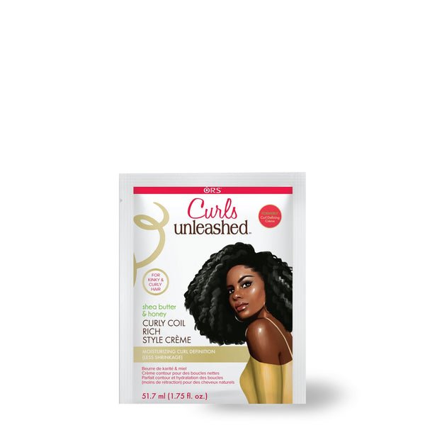 ORS Curls Unleashed Shea Butter and Honey Curly Coil Rich Style Creme, Travel Packet 1.7 oz - Beautylicious Canada