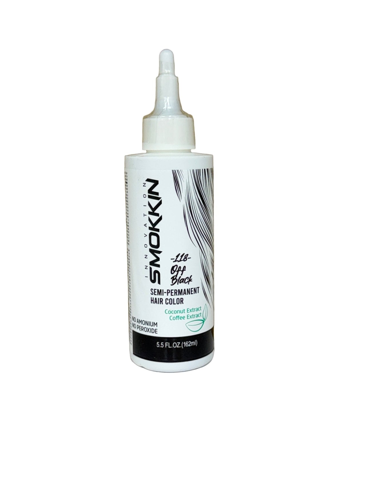 SMOKKIN SEMI - PERMANENT HAIR COLOR 118 OFF BLACK 5.5OZ - Beautylicious Canada