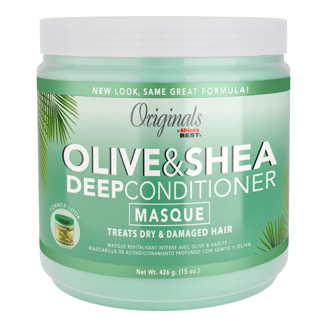 Olive & shea deep conditioner masque treats dry &damaged hair 15.Oz