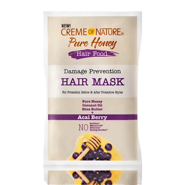 CREME OF NATURE pure honey hair food damage prevention 1.7 Oz