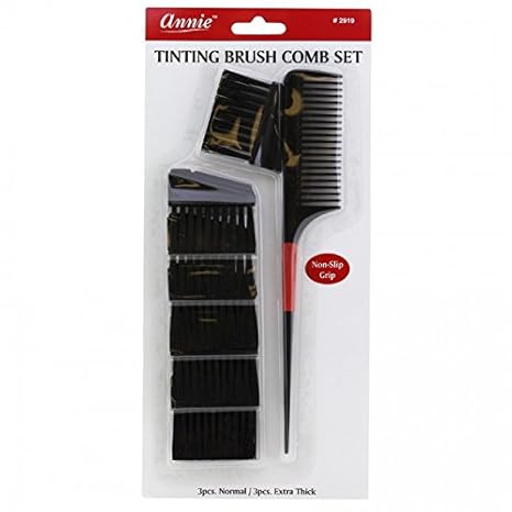 ANNIE TINTING BRUSH COMB SET 3PCS NORMAL 3PCS EXTRA THICK  #2919   2.0 Oz