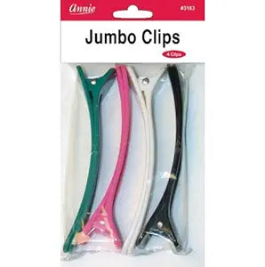 ANNIE JUMBO CLIPS 4PC  #3183  1.02 Oz