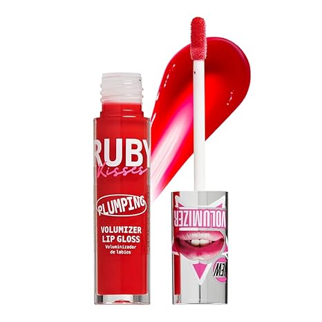 RUBY KISSES PLUMPING MAXIMIZER LIP GLOSS STRAWBERRY KISS PL06  0.15 Oz