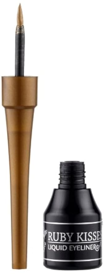 RUBY KISSES LIQUID EYELINER DELINEADOR SHINY GOLD  0.10 Oz