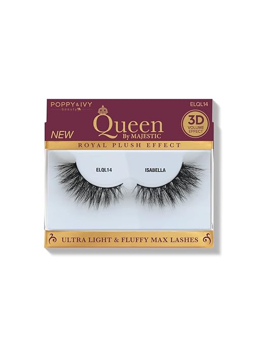 POPPY&IVY BEAUTY QUEEN 3D ULTRA LIGHT & FLUFFY MAX  LASHES ISABELLA  ELQL14    0.4 Oz