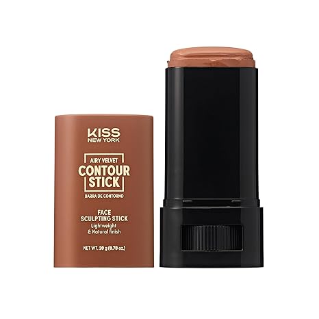 KISS NEW YORK AIRY VELVET CONTOUR STICK FACE SCULPTING STICK RICH 0.70 Oz