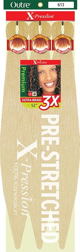 OUTRE X_PRESSION BRAID 3X_ PRE STRETCHED BRAID 52" COLOR  613   5.0 Oz
