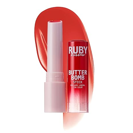 RUBY KISSES BUTTER BOMB STICK CHERRY RED RSL05  0.08 Oz