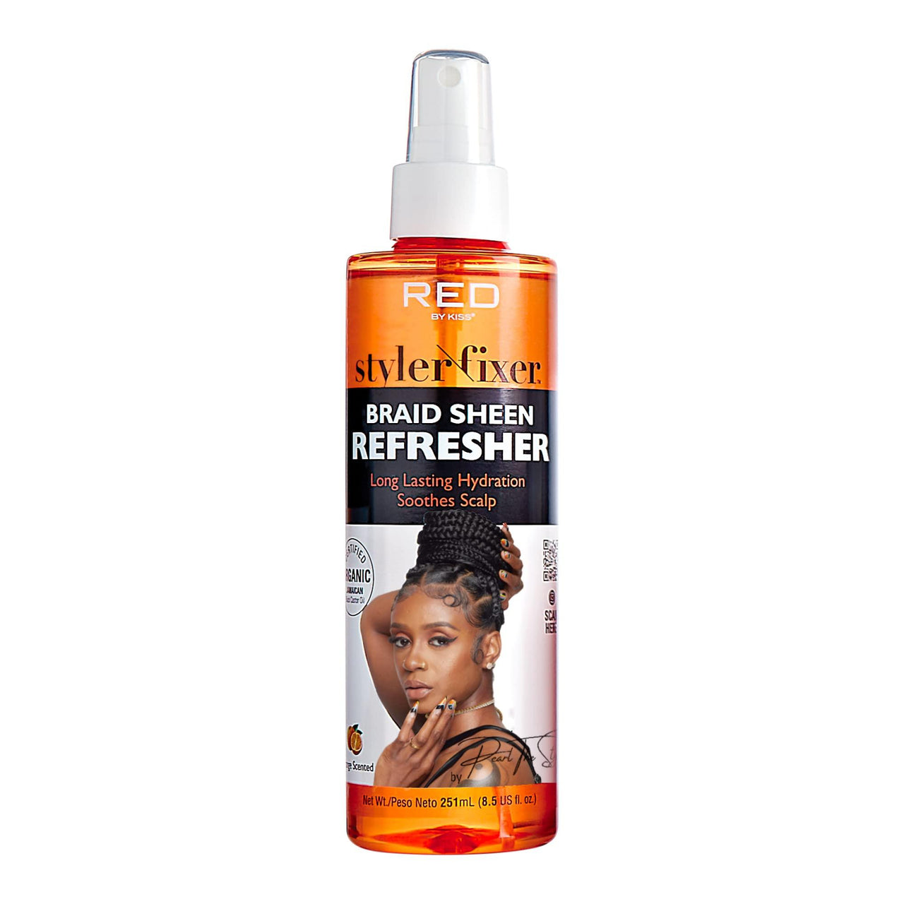 RED BY KISS BRAID SHEEN PEFRESHER LONG LASTING HYDRATION SOOTHES SCALP  8.5Oz