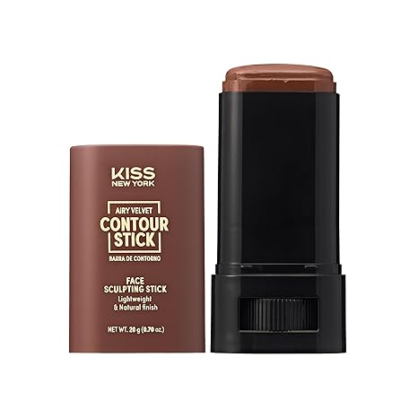 KISS NEW YORK AIRY VELVET CONTOUR STICK FACE SCULPTING STICK COGNAC  0.70 Oz