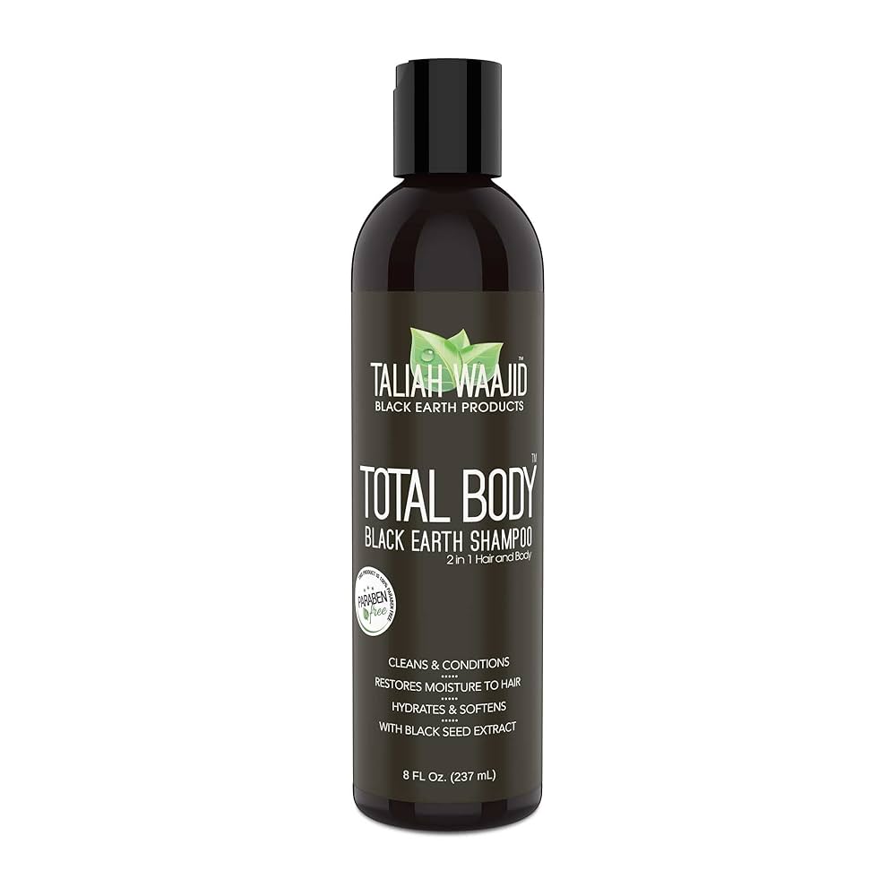TALIAH WAAJID TOTAL BODY BLACK ERTH SHAMPOO 2in1 hair and body  8.Oz