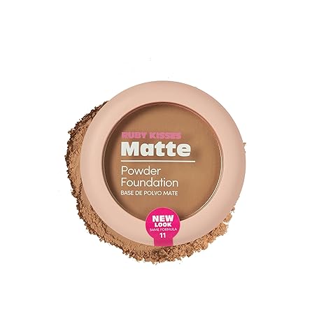 RUBY KISSES MATTE POWDER FOUNDATION MOCHA RMPF11  0.32 Oz