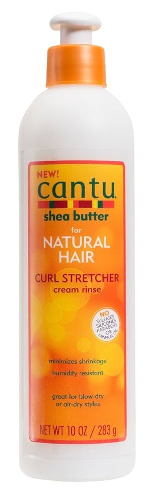 CANTU SHEA BUTTER FOR NATURAL HAIR curl stretcher cream rinse  10.Oz
