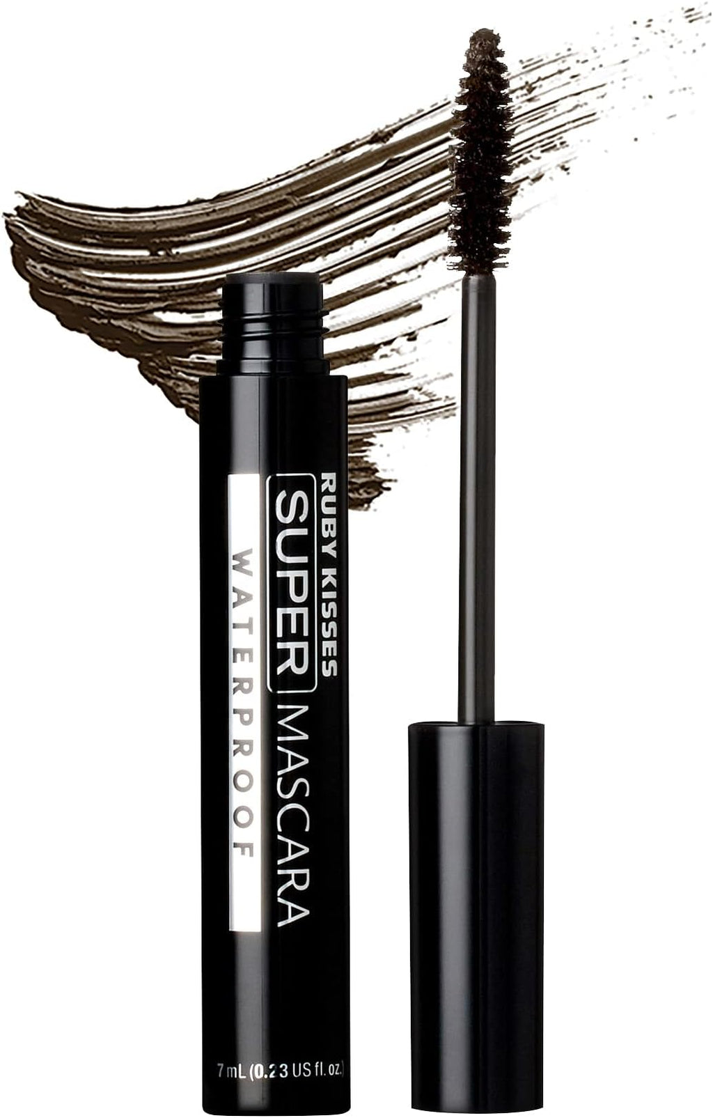 RUBY KISSES SUPER MASCARA DARK BROWN  WATERPROOF  0.23 Oz