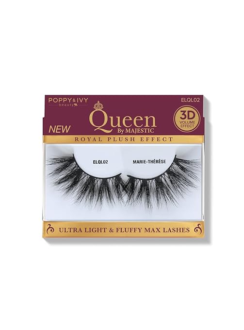 POPPY&IVY BEAUTY QUEEN 3D ULTRA LIGHT & FLUFFY MAX  LASHES MARIE_THERESE  ELQL02   0.4 Oz