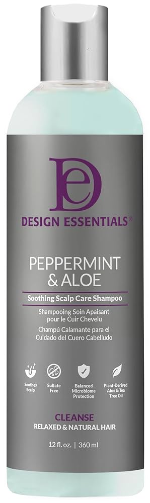 DESIGN ESSENTIALS peppermint &aloe soothing scalp care shmpoo