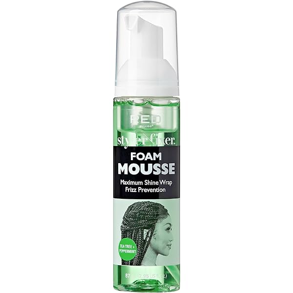 RED BY KISS FOAM MUSSE MAXIMUM SHINE WARP FRIZZ PREVENTION  7.Oz