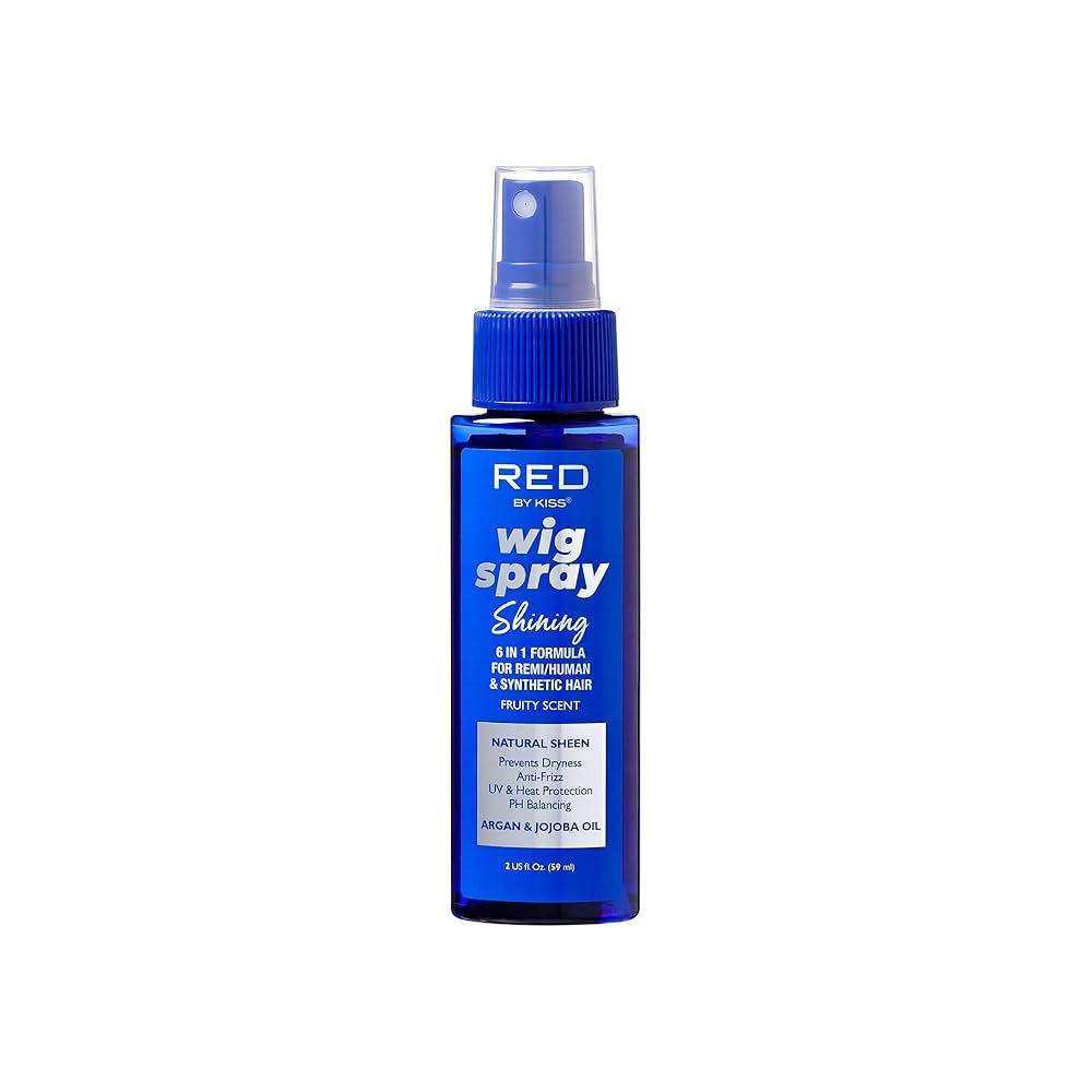 RED BY KISS WIG SPRAY SHINING FOR REMI/HUMAN &SYNTHETIC HAIR  2.Oz