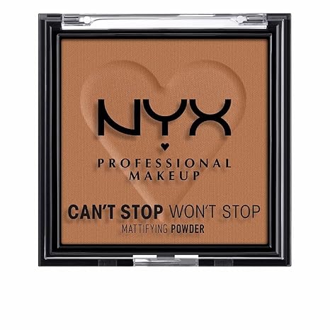 NYX  MAKEUP CAN`T STOP WON`T STOP MATTIFYING  POWDER MOCHA  0.21 Oz