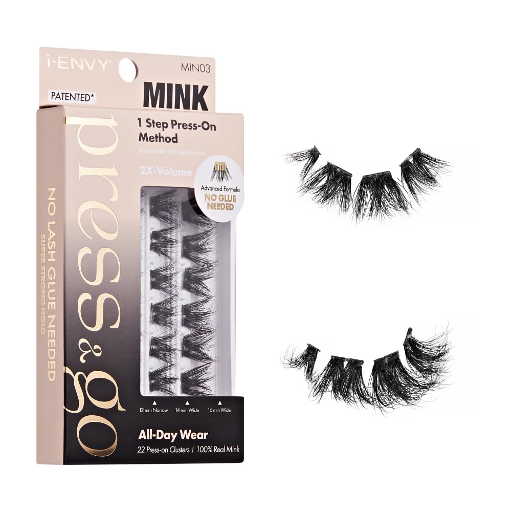 I_ENVY PRESS&GO 1 STEP PRESS_ON METHOD NO GLUE NEEDED PATENTED 2X_VOLUME MIN03  0.2 Oz