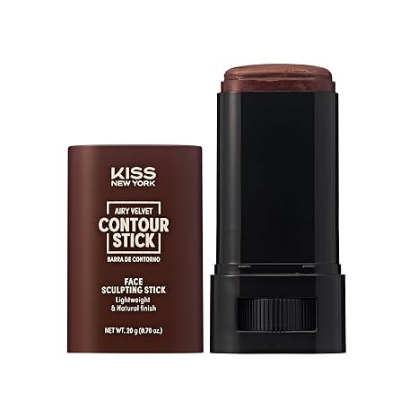 KISS NEW YORK AIRY VELVET CONTOUR STICK FACE SCULPTING STICKDEEP 0.70 Oz