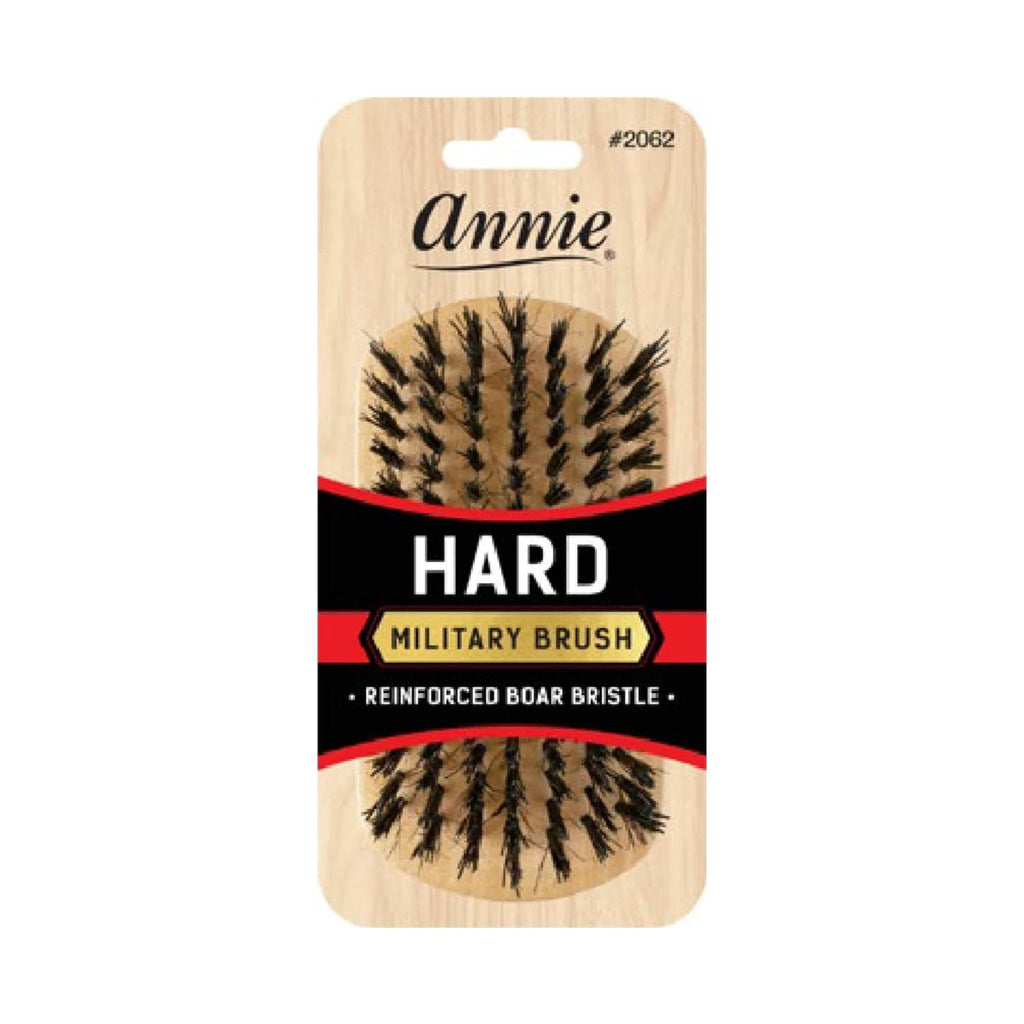 ANNIE HARD MILITARY BRUSH %100 BOAR BRISTLE  #2162   3.0 Oz