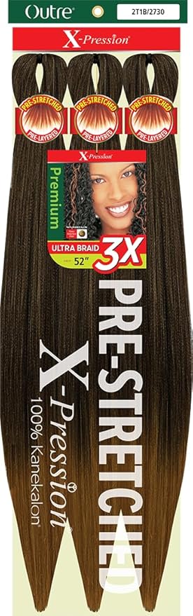 OUTRE X_PRESSION BRAID 3X_ PRE STRETCHED BRAID 52" COLOR  2T1B/2730   5.0 Oz