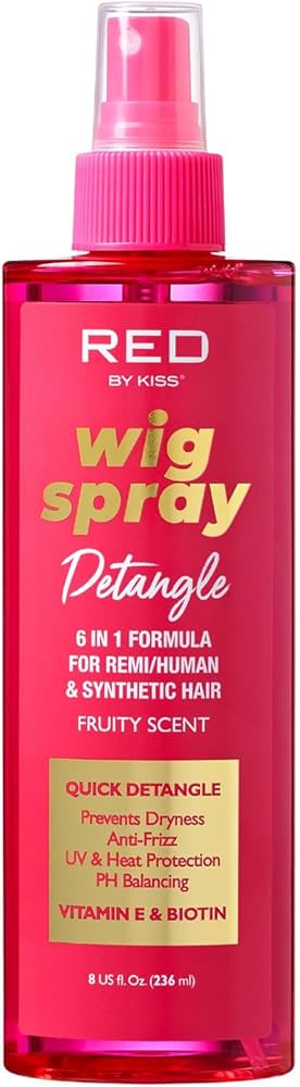 RED BY KISS WIG SPRAY DETANGLE FRUITY SCENT  8.Oz