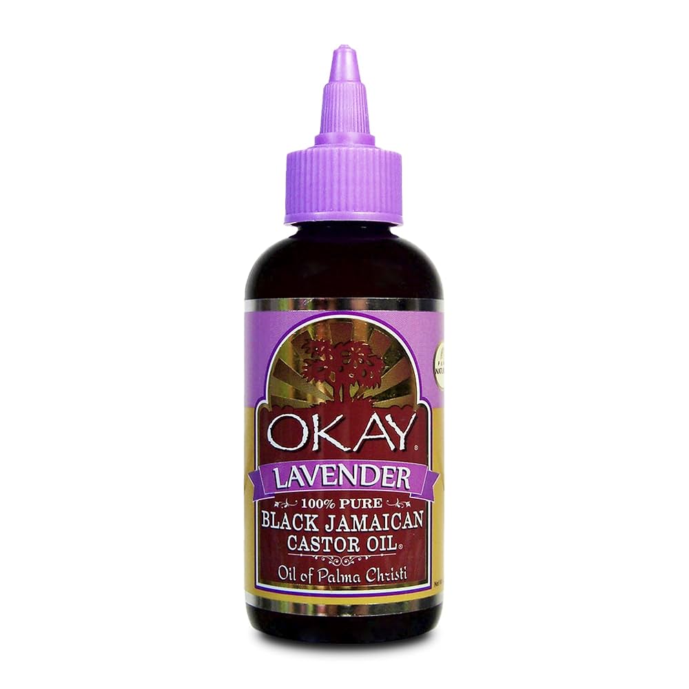 OKAY BLACK JAMAICAN CASTOR OIL WITH LAVENDER  4.Oz