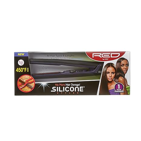 RED BY KISS NO MORE HAIR DAMAGE SILICONE STYLER 1/2" 450F   7.8 Oz