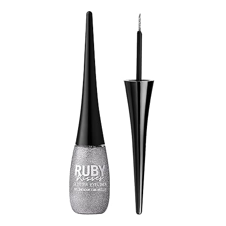 RUBY KISSES GLITTER EYELINER SILVER 0.23 Oz
