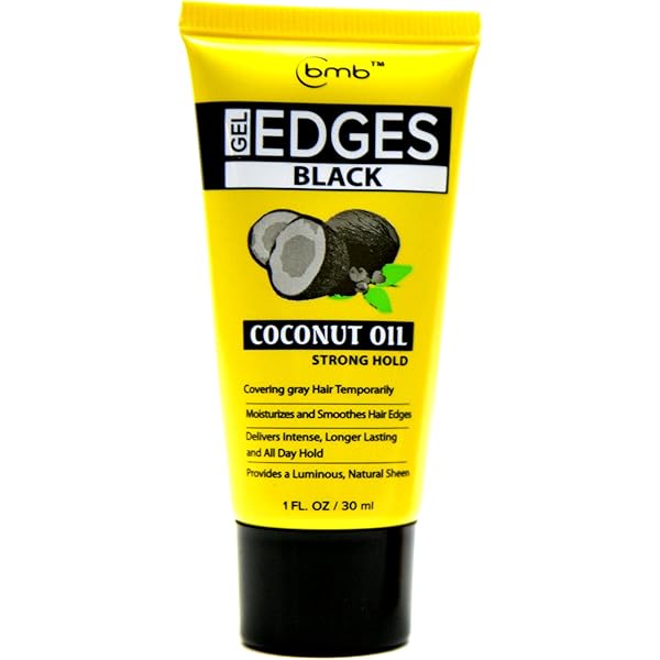 BUB EDGES GEL BLACK COCONUT OIL STRONG HOLD  1.Oz