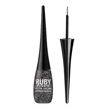 RUBY KISSES I BLING GLITTER EYELINER PALLETE BLACK 0.23 Oz