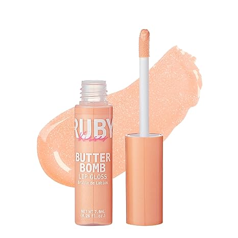 RUBY KISSES BUTTER BOMB LIP GLOSS BRILLO CHAMPAGNE  0.26 Oz
