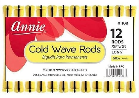 ANNIE COLD WAVE 12" RODS BIGUDIS LONG #1108  1.0 Oz