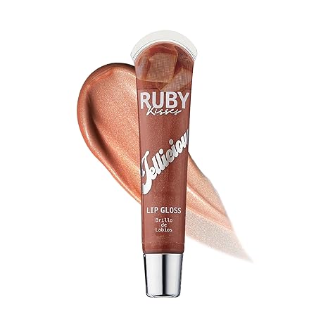RUBY KISSES JELLICIOUS LIP GLOSS CARAMEL FRAPPUCCINO  0.5 Oz