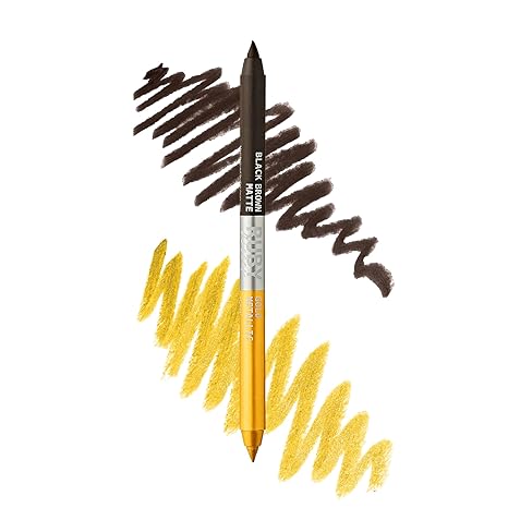 RUBY KISSES MATTE & METALLIC DUO EYELINER WATERPROOF BLACK BROWN & GOLD 0.02 Oz