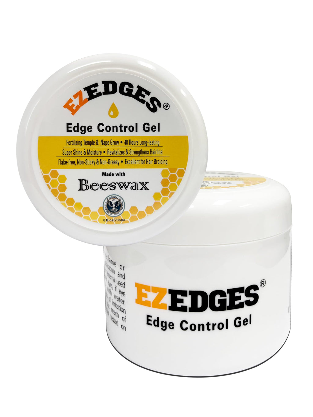 EZEDGES EDGE CONTROL GEL BEESWAX  8.Oz