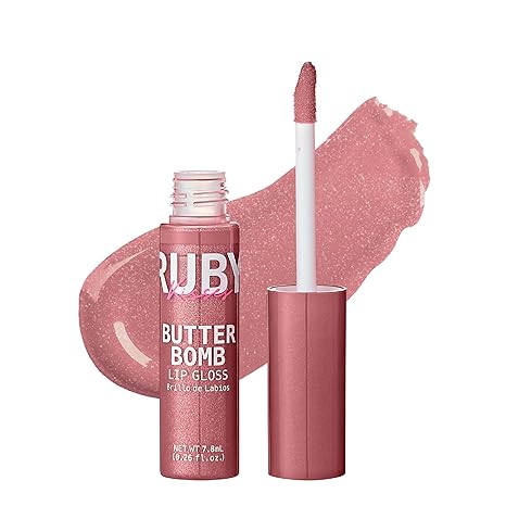 RUBY KISSES BUTTER BOMB LIP GLOSS BRILLO PILLOWTALK 0.26 Oz